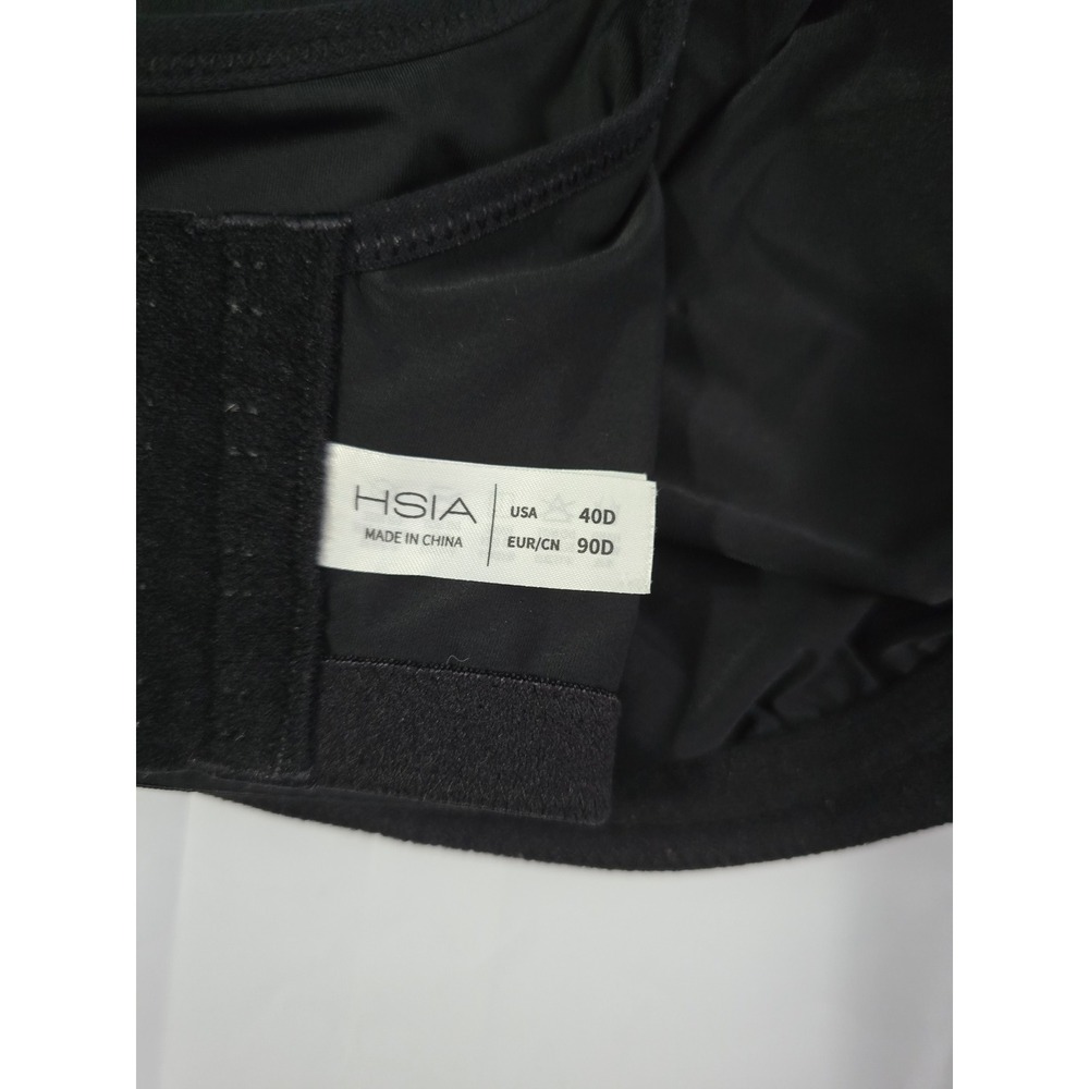 Bali One Smooth U & HSIA Minimizer Bra Lot Black 40D Underwire Mesh Trim 2pc - Picture 15 of 16